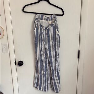 Striped Blue and White Women's Pants